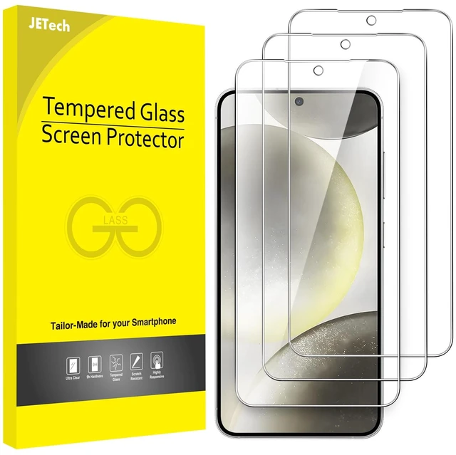 Main image of Screen Protector for Samsung Galaxy S24, 3-Pack | HD Clear, Fingerprint ID Compatible, Anti-Scratch Glass
