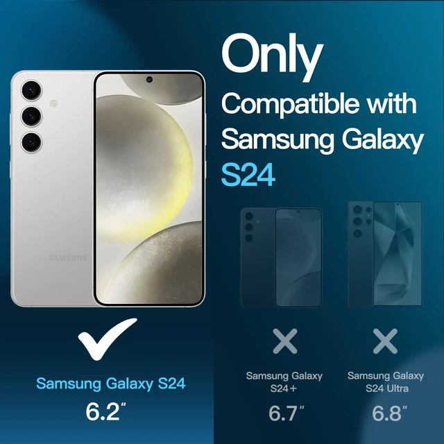 Alt view image 3 of 7 - Screen Protector for Samsung Galaxy S24, 3-Pack | HD Clear, Fingerprint ID Compatible, Anti-Scratch Glass