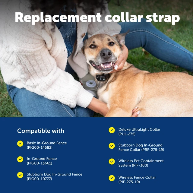 Alt view image 6 of 7 - 1 Inch Replacement Collar Strap with 2 Holes, Red | Compatible with PetSafe In-Ground Fences and Wireless Fences, Fits Neck Sizes 6-28 in