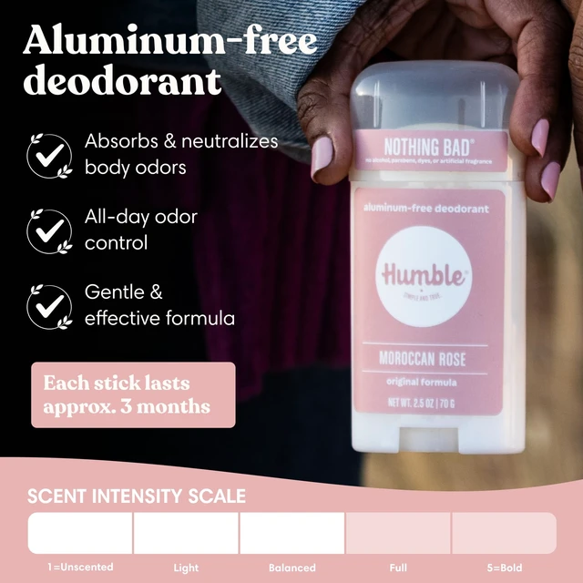 Alt view image 2 of 7 - Aluminum-Free Deodorant, Moroccan Rose - 1 Pack | Fresh & Natural Deodorant Stick with Essential Oils, Long-Lasting Odor Control, Cruelty-Free, Men & Women