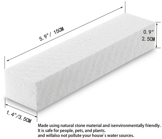 Alt view image 3 of 7 - 8 Pack Pumice Stone for Toilet Bowl Cleaning, Scouring Stick Remove Hard Water Rings, Calcium Buildup and Rust, Pumice Cleaning Bar for Tile Bath-tub