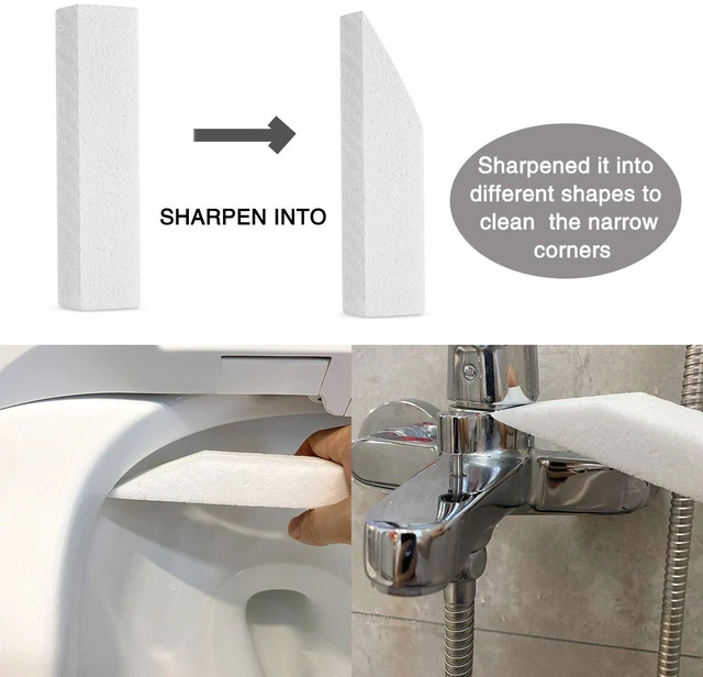 Alt view image 5 of 7 - 8 Pack Pumice Stone for Toilet Bowl Cleaning, Scouring Stick Remove Hard Water Rings, Calcium Buildup and Rust, Pumice Cleaning Bar for Tile Bath-tub