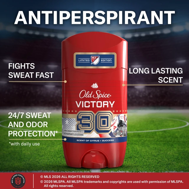 Alt view image 2 of 7 - Antiperspirant Deodorant for Men, Victory Scent, 2.3 oz | Citrus & Success Notes | 24/7 Sweat & Odor Protection | 24/7 Freshness & Lasting Scent | Limited Edition MLS Collection