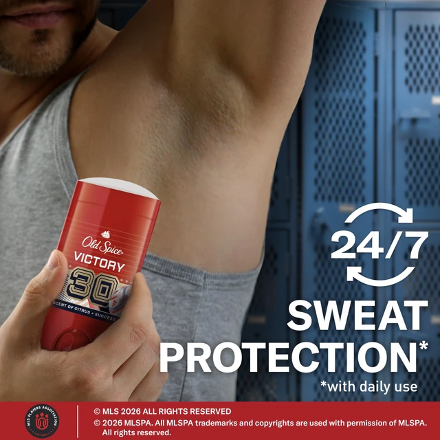 Alt view image 3 of 7 - Antiperspirant Deodorant for Men, Victory Scent, 2.3 oz | Citrus & Success Notes | 24/7 Sweat & Odor Protection | 24/7 Freshness & Lasting Scent | Limited Edition MLS Collection