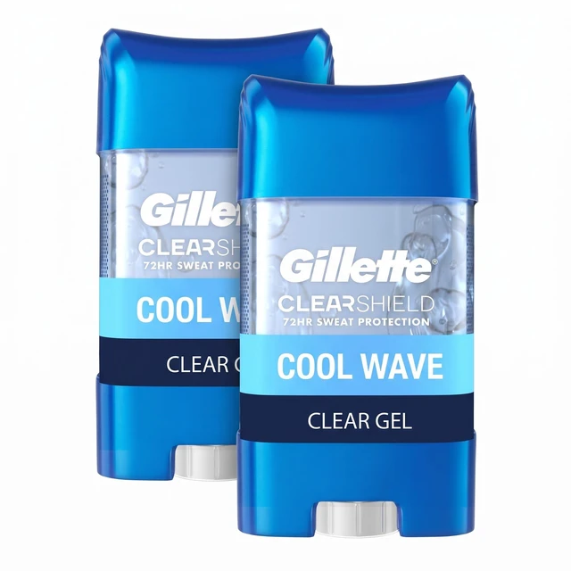 Main image of Antiperspirant and Deodorant for Men, Clear Gel, Cool Wave Scent, 2.85 oz (Pack of 2)