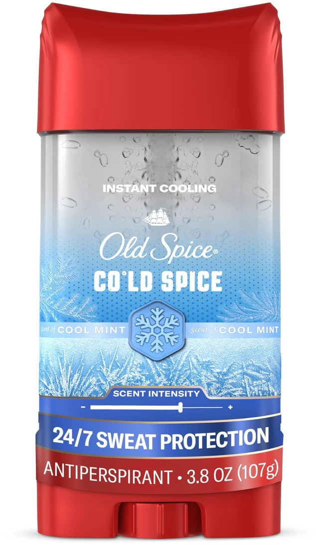Main image of Antiperspirant Deodorant for Men, Cold Spice Scent, 3.8 oz | Cool Mint Notes | 24/7 Sweat & Odor Protection | 24/7 Long-Lasting Freshness | Clear Gel Application | Red Collection
