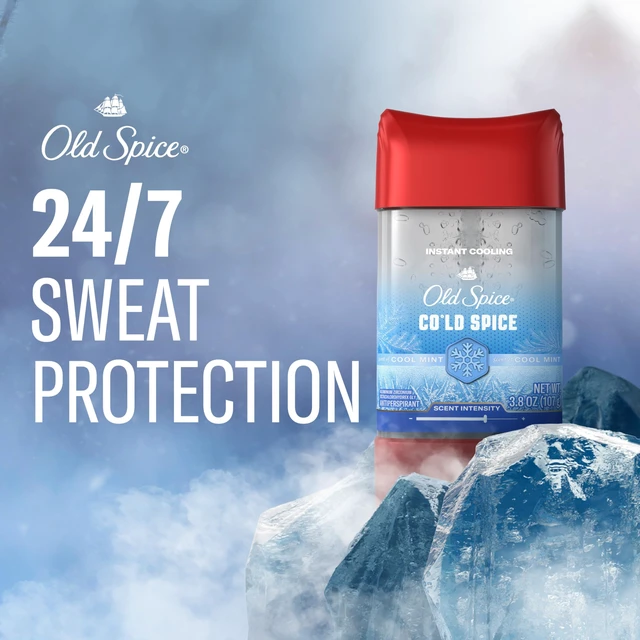 Alt view image 3 of 7 - Antiperspirant Deodorant for Men, Cold Spice Scent, 3.8 oz | Cool Mint Notes | 24/7 Sweat & Odor Protection | 24/7 Long-Lasting Freshness | Clear Gel Application | Red Collection