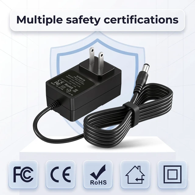 Alt view image 7 of 7 - 24V Massage Gun Charger Power Adapter Charging Cable, Compatible with TOLOCO EM26, TO-M63, AERLANG EM8 EM9 EM10 EM11 EM12 EM13, Darkiron EM31, HARDNEX 2020 Replacement Accessories