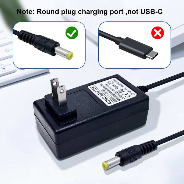 Alt view image 4 of 7 - 15V Charger for Theragun Mini, Theragun Prime, Fusion Massage Gun Therabody Percussion Massager Travel Adapter, Power Cord Small Massager Charging Cable Professional Massage Gun Accessory