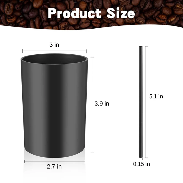 Alt view image 2 of 7 - 200 Pcs Black Coffee Stirrer and Holder Set Coffee Stir Sticks Coffee Stirrers Plastic Coffee Stir Stick Holder Black for Mixing Coffee Milk Cocktail Drinks Coffee Home Kitchen Party Supplies