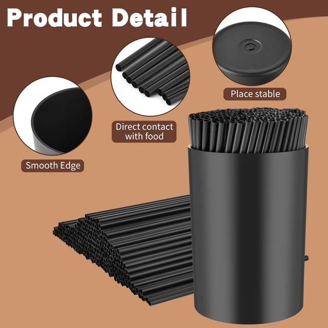 Alt view image 3 of 7 - 200 Pcs Black Coffee Stirrer and Holder Set Coffee Stir Sticks Coffee Stirrers Plastic Coffee Stir Stick Holder Black for Mixing Coffee Milk Cocktail Drinks Coffee Home Kitchen Party Supplies