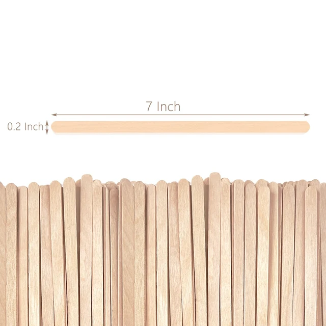 Alt view image 2 of 7 - 500 Pack Birch Wood Coffee Stirrers, 7 Inch Sturdy Coffee Stir Sticks, Smooth Round Ends, Splinter-Free Disposable Stir Sticks for Coffee, Cocktails, Office, Home Use