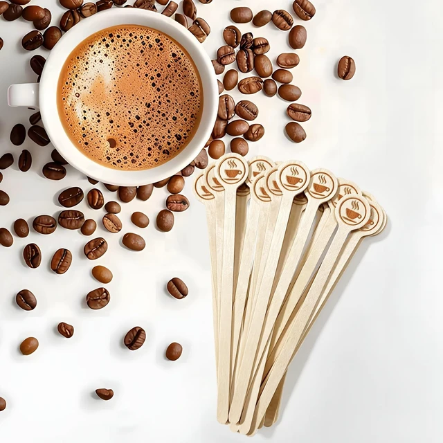 Alt view image 6 of 7 - 150Pcs Coffee Stirrers Stir Sticks Wooden Beverage Mixer with Round Ends | 5.9 Inch Disposable Environmentally Friendly Biodegradable Cafe Grade Beverage Stir Sticks for Coffee Cocktails Milk Tea