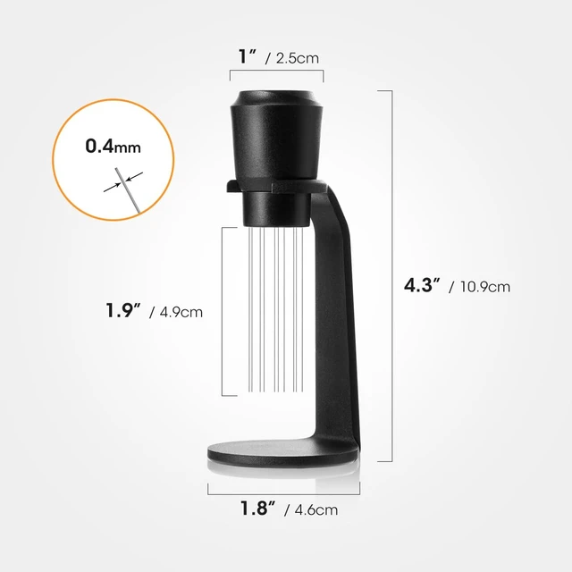 Alt view image 6 of 7 - WDT Tool Espresso, Magnetic Coffee Distribution Tool Compatible with Ninja Luxe Cafe, 10 Needle Coffee Stirrer for Breville Barista Espresso Accessories (Magnetic & Adhesive Mount)