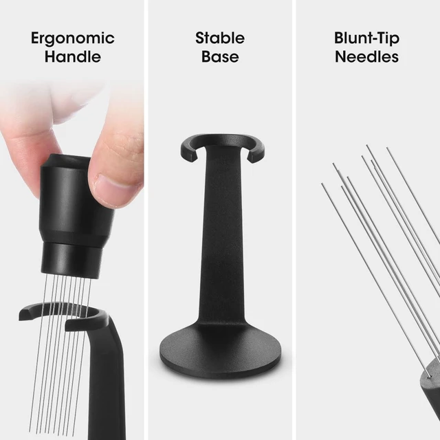 Alt view image 4 of 7 - WDT Tool Espresso, Magnetic Coffee Distribution Tool Compatible with Ninja Luxe Cafe, 10 Needle Coffee Stirrer for Breville Barista Espresso Accessories (Magnetic & Adhesive Mount)
