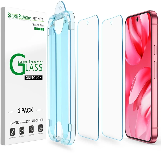 Main image of OneTouch for Google Pixel 9a Screen Protector 6.3'' Tempered Glass | 30s Auto-Alignment, Bubble Free, Scratch & Drop Protection, HD Clear, 2 Pack (Pixel 9a-6.3")