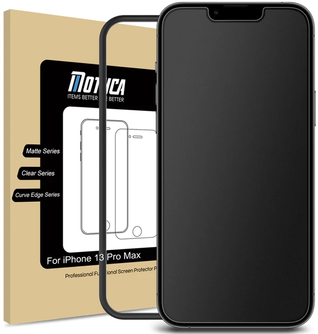 Main image of Matte Glass Screen Protector for iPhone 14 Plus/iPhone 13 Pro Max 6.7-inch Anti-Glare & Anti-Fingerprint Tempered Glass Clear Film Case Friendly Easy Install Bubble Free Smooth as Silk