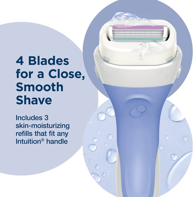 Alt view image 4 of 7 - Schick Intuition Pure Nourishment Womens Razor Refills with Coconut Milk and Almond Oil, 3 Count (Pack of 1)