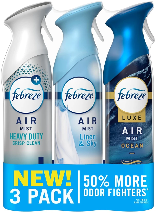 Main image of New & Improved Air Mist Scent Mix, Air Freshener, Home and Kitchen Essentials, Odor Fighting Room Spray, 8.1 oz bottle, 3 Count