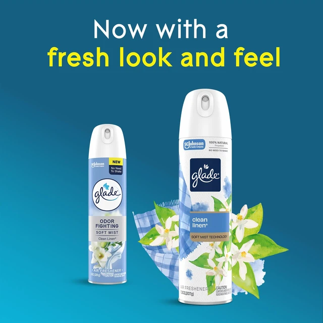 Alt view image 2 of 7 - Air Freshener Room Spray, Clean Linen Scent, Odor Fighting to Deliver Long Lasting Freshness, 7.3 Oz, 6 Count