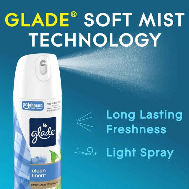 Alt view image 3 of 7 - Air Freshener Room Spray, Clean Linen Scent, Odor Fighting to Deliver Long Lasting Freshness, 7.3 Oz, 6 Count