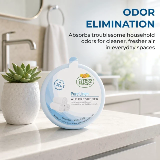 Alt view image 2 of 7 - Solid Air Fresheners, Pure Linen, 8 Ounce, Pack of 3 | Odor Absorbing, Passive Diffusion, Odor Elimination Up to 4 Weeks Each, Ideal for Home