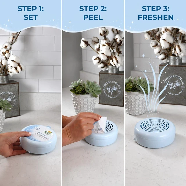 Alt view image 5 of 7 - Solid Air Fresheners, Pure Linen, 8 Ounce, Pack of 3 | Odor Absorbing, Passive Diffusion, Odor Elimination Up to 4 Weeks Each, Ideal for Home