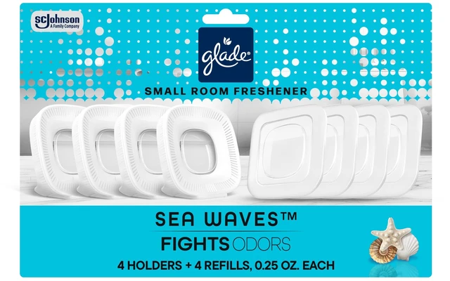 Main image of Small Room Freshener Starter Kits, Sea Waves, 4 Devices + 4 Refills, 1.0 fl oz