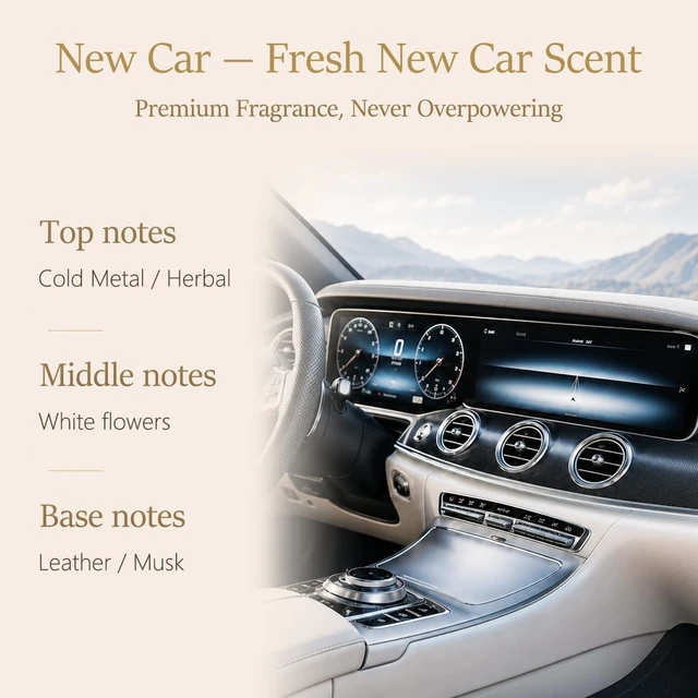 Alt view image 2 of 7 - Car Air Freshener Hanging 4 Pack, New Car Fragrance Smell Long-Lasting Essential Oil Diffuser Woman Men, Adjustable Scent Auto Accessories Gift for Home Office