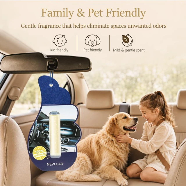 Alt view image 6 of 7 - Car Air Freshener Hanging 4 Pack, New Car Fragrance Smell Long-Lasting Essential Oil Diffuser Woman Men, Adjustable Scent Auto Accessories Gift for Home Office