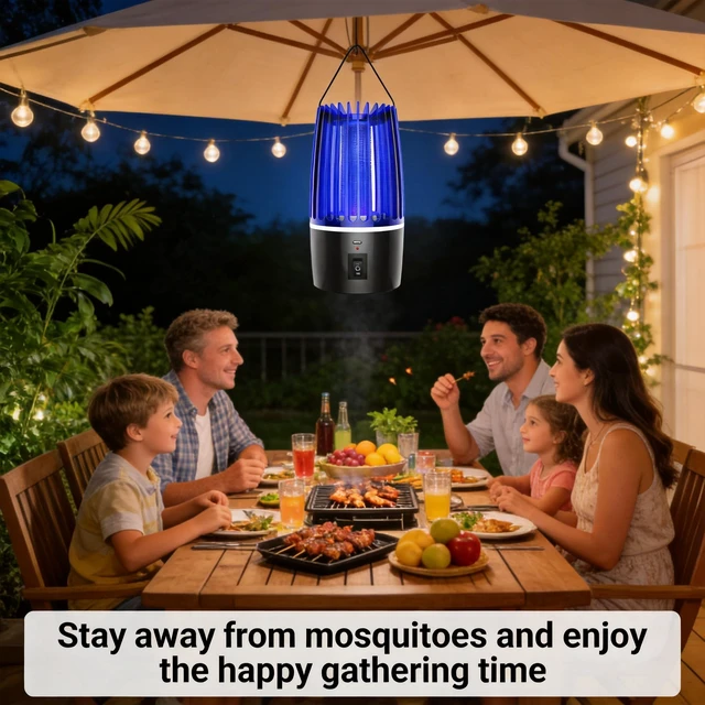 Alt view image 2 of 7 - Rechargeable Mosquito Zapper, 3500V Electric Bug Zapper with UV Light Attraction, 2000mAh USB Powered Insect Trap for Bedroom Kitchen Patio Indoor Outdoor Use