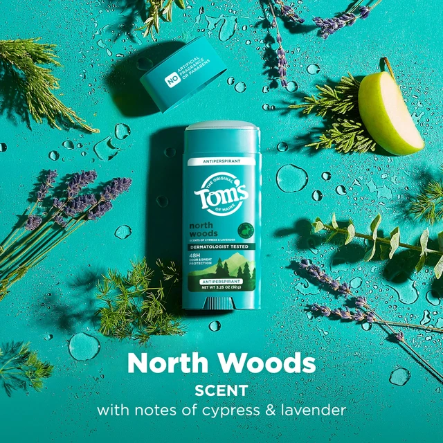 Alt view image 4 of 7 - North Woods Antiperspirant, 3.25 oz (2 Pack) | No Artificial Fragrances, Dyes, or Preservatives, Baking Soda Free, 48-Hour Odor Protection