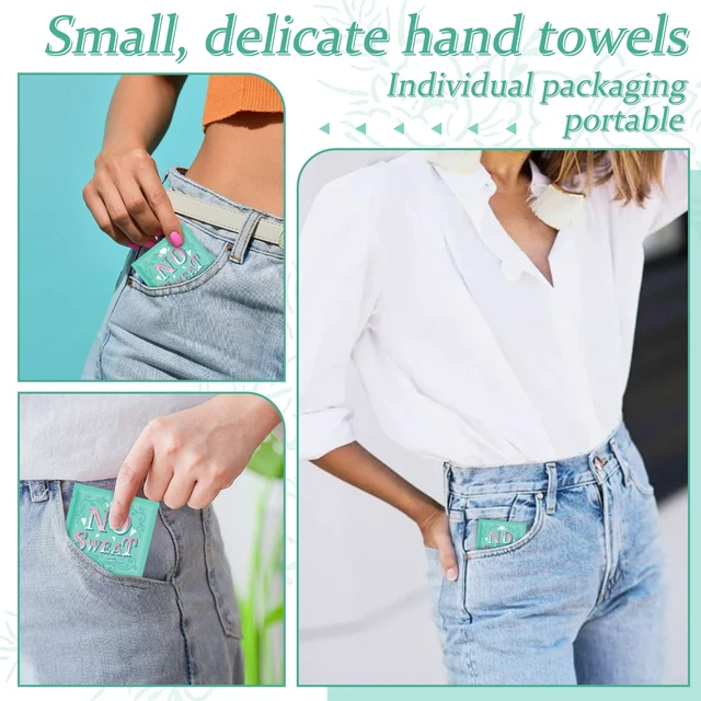 Alt view image 6 of 7 - Body Wipes 50 pieces of Antiperspirant deodorant Wipes And Travel Deodorant Individually Wrap Hypoallergenic Mini Deodorant Underarm Sweating And Travel To Clean Skin For Female Male Teenagers