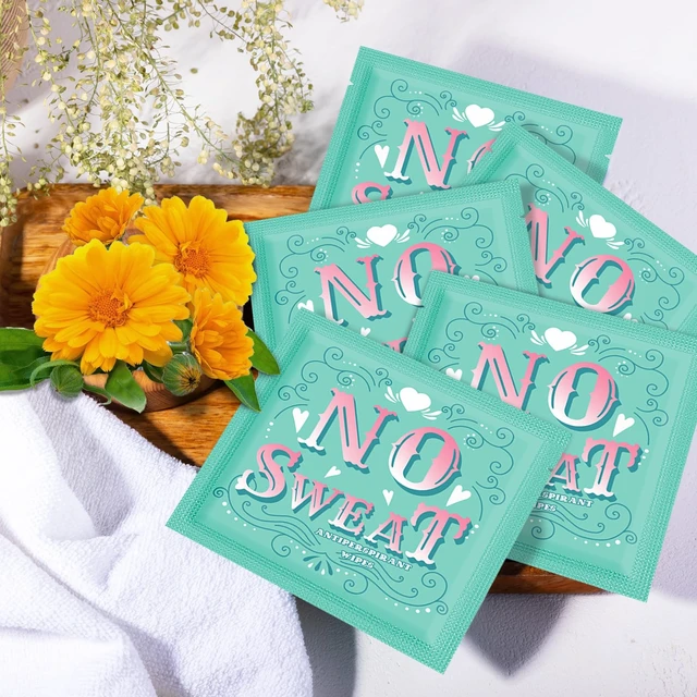 Alt view image 5 of 7 - Body Wipes 50 pieces of Antiperspirant deodorant Wipes And Travel Deodorant Individually Wrap Hypoallergenic Mini Deodorant Underarm Sweating And Travel To Clean Skin For Female Male Teenagers