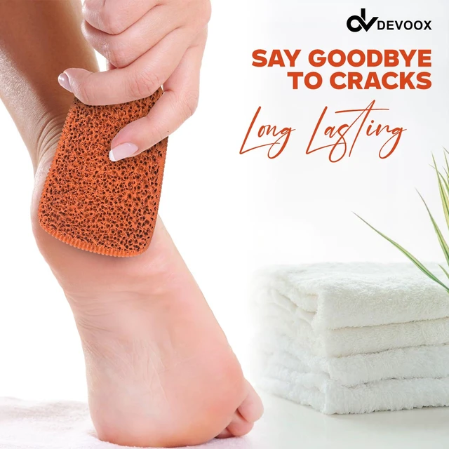 Alt view image 5 of 6 - Pumice Stone Natural for Shower Dual Sided Foot Exfoliator, Foot Scrubber for Dead Skin, Callus Remover for Feet, Hard Skin Remover, Pedicure Tool for Men & Women