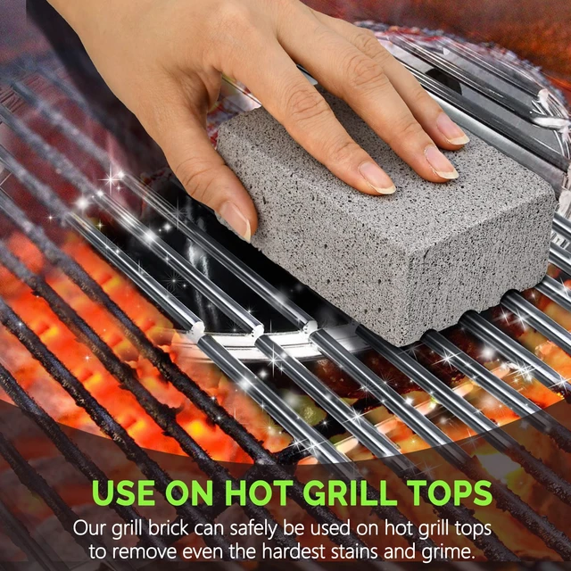 Alt view image 3 of 7 - Grill Stone Cleaning Brick - Griddle Grills Cleaning Kit Block Pumice Stone for Removing Stains BBQ Grease, 3 Count
