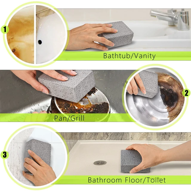 Alt view image 4 of 7 - Grill Stone Cleaning Brick - Griddle Grills Cleaning Kit Block Pumice Stone for Removing Stains BBQ Grease, 3 Count