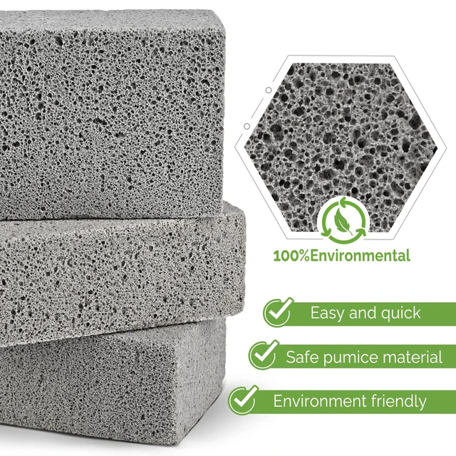 Alt view image 2 of 7 - Grill Stone Cleaning Brick - Griddle Grills Cleaning Kit Block Pumice Stone for Removing Stains BBQ Grease, 3 Count