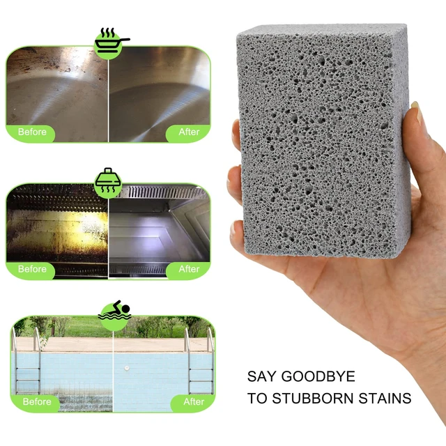 Alt view image 5 of 7 - Grill Stone Cleaning Brick - Griddle Grills Cleaning Kit Block Pumice Stone for Removing Stains BBQ Grease, 3 Count