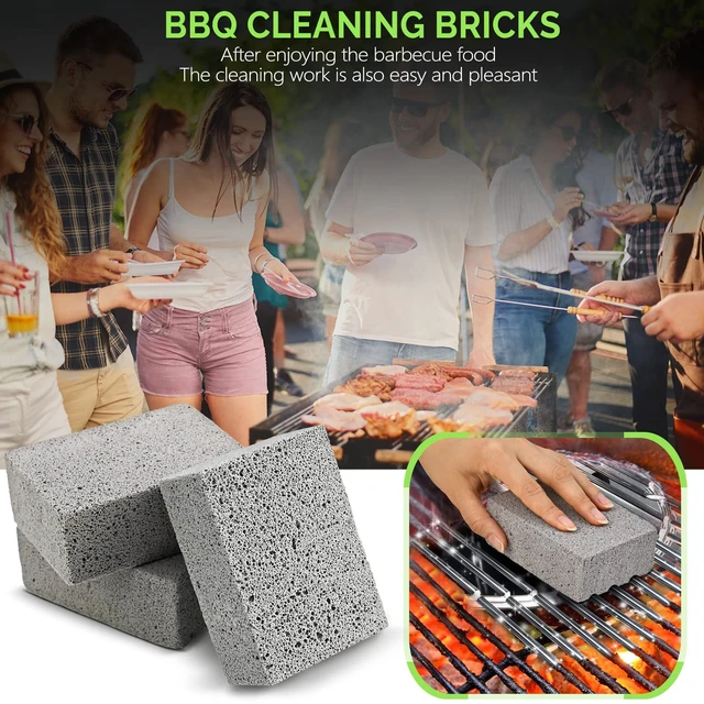 Alt view image 7 of 7 - Grill Stone Cleaning Brick - Griddle Grills Cleaning Kit Block Pumice Stone for Removing Stains BBQ Grease, 3 Count