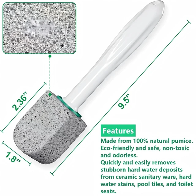 Alt view image 2 of 6 - 6 Pack Pumice Stone for Cleaning with Handle Toilet Bowl Cleaner