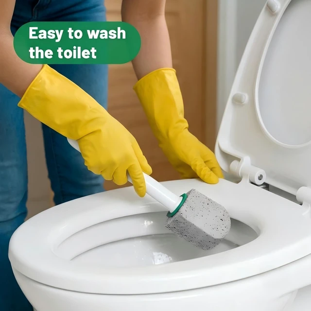 Alt view image 6 of 6 - 6 Pack Pumice Stone for Cleaning with Handle Toilet Bowl Cleaner