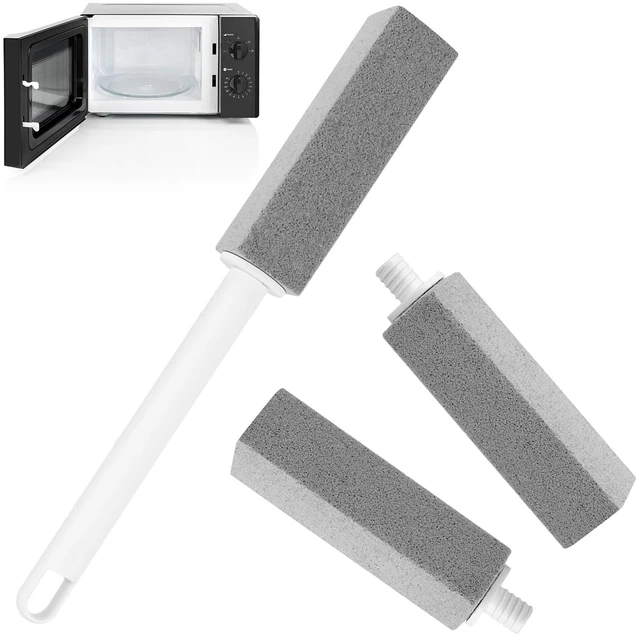 Main image of 3 Pack Pumice Cleaning Stone with Extra Long Handle and 3 Replacement Heads, Multi-Use Cleaner for Stove, Gas Grates, Oven, Toilet, Bathtub, Sink, and Grill