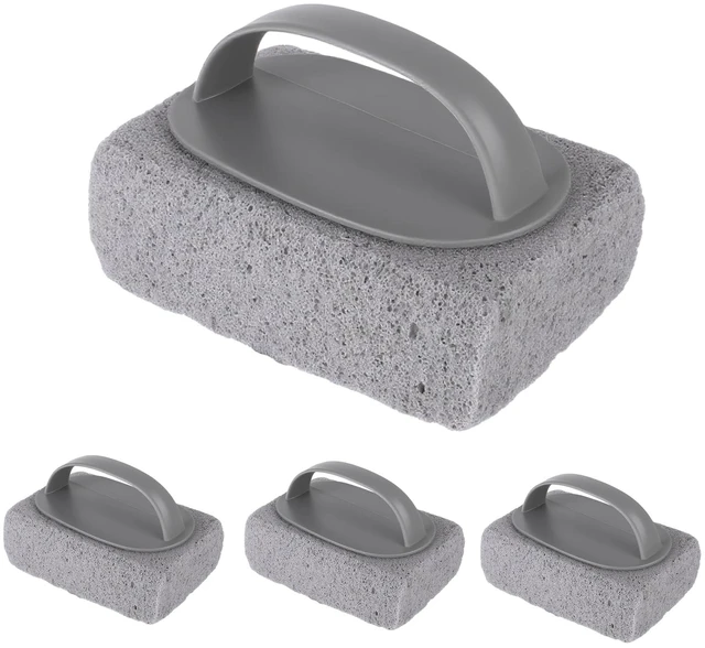 Main image of Pool Pumice Stones 4 Pcs Hand-Held Pumice Stone for Pool Tile Cleaning, Swimming Pool Pumice Stone for Cleaning Block with Handle, Remove Stains Tile Cleaner Handheld Flat Top for Swimming Pools