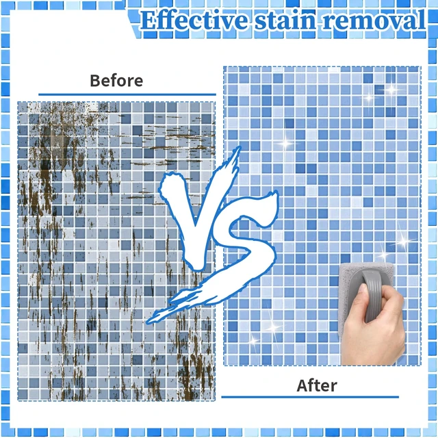 Alt view image 3 of 7 - Pool Pumice Stones 4 Pcs Hand-Held Pumice Stone for Pool Tile Cleaning, Swimming Pool Pumice Stone for Cleaning Block with Handle, Remove Stains Tile Cleaner Handheld Flat Top for Swimming Pools
