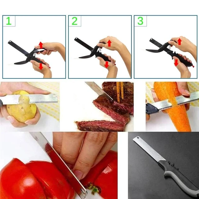 Alt view image 4 of 7 - Vegetable Slicer Cutter - Produce Chopper Fruit Cutter - Smart Cutting Board And Knife Set Great Gift - Vegetable Chopper Veggie Cutter - Multiple Purpose Vegetable Slicer - Clever Smart Cutter