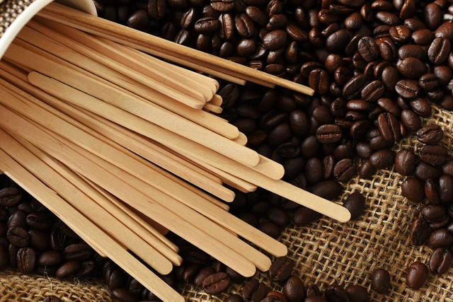 Alt view image 4 of 7 - Birch Wood Coffee Stirrers, 5.5 Inch Round End Wooden Stir Sticks 1000 Pack