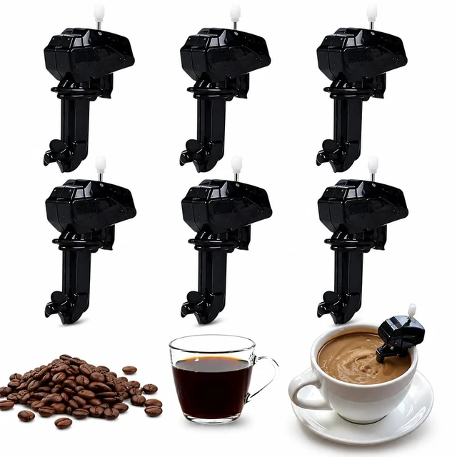 Main image of 6pcs Boat Motor Coffee Stirrer, Wind Up Outboard Motor Coffee Mixer, Efficient & Uniform Mixing Marine Engine Coffees Mixer, Mini Drink Stirrer Gadget for Home Office