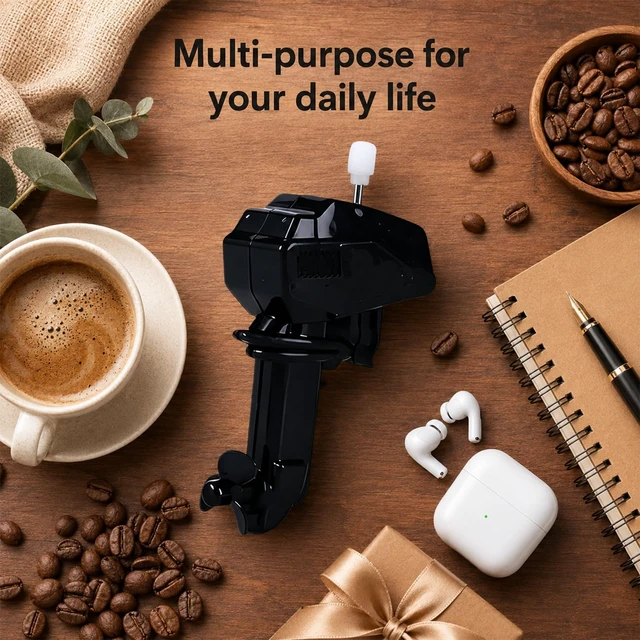 Alt view image 3 of 7 - 6pcs Boat Motor Coffee Stirrer, Wind Up Outboard Motor Coffee Mixer, Efficient & Uniform Mixing Marine Engine Coffees Mixer, Mini Drink Stirrer Gadget for Home Office