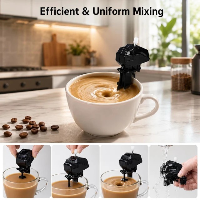 Alt view image 6 of 7 - 6pcs Boat Motor Coffee Stirrer, Wind Up Outboard Motor Coffee Mixer, Efficient & Uniform Mixing Marine Engine Coffees Mixer, Mini Drink Stirrer Gadget for Home Office